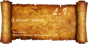 Latzer Veron névjegykártya